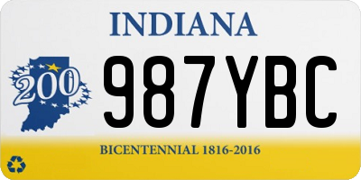 IN license plate 987YBC