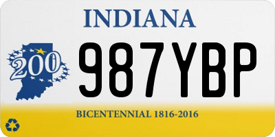 IN license plate 987YBP