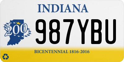 IN license plate 987YBU