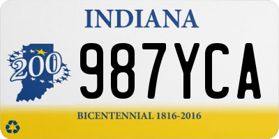 IN license plate 987YCA