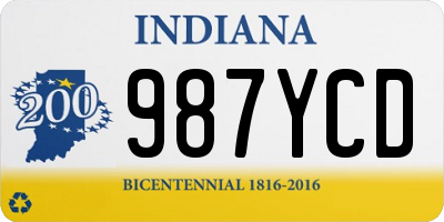 IN license plate 987YCD