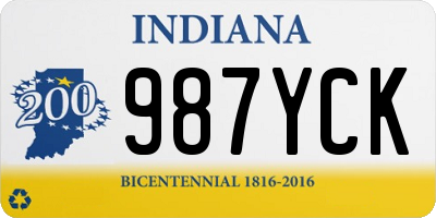 IN license plate 987YCK