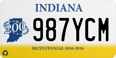 IN license plate 987YCM