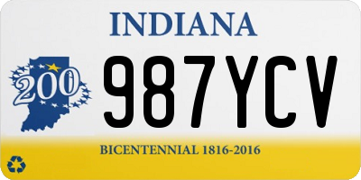 IN license plate 987YCV