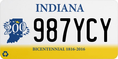 IN license plate 987YCY