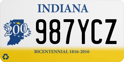 IN license plate 987YCZ