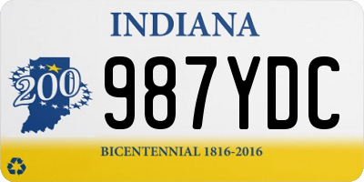 IN license plate 987YDC