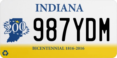 IN license plate 987YDM