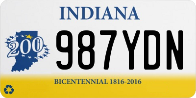 IN license plate 987YDN