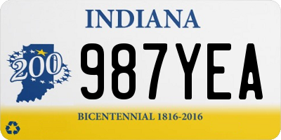 IN license plate 987YEA