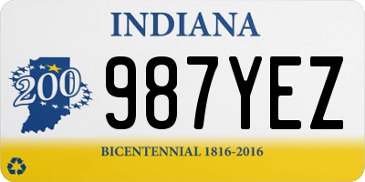 IN license plate 987YEZ