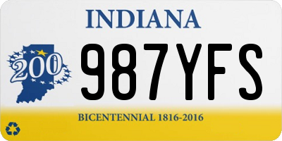 IN license plate 987YFS