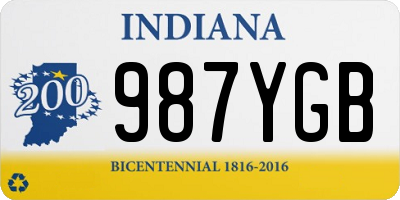 IN license plate 987YGB