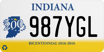 IN license plate 987YGL