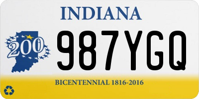 IN license plate 987YGQ