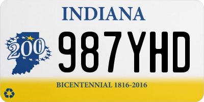 IN license plate 987YHD