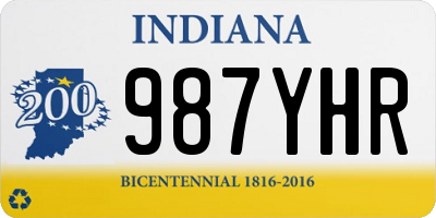 IN license plate 987YHR