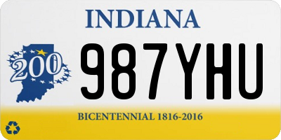 IN license plate 987YHU