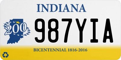 IN license plate 987YIA