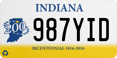 IN license plate 987YID