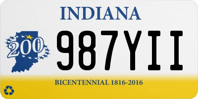 IN license plate 987YII