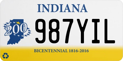 IN license plate 987YIL