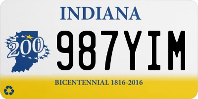 IN license plate 987YIM