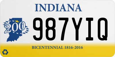 IN license plate 987YIQ