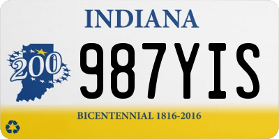 IN license plate 987YIS