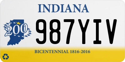 IN license plate 987YIV