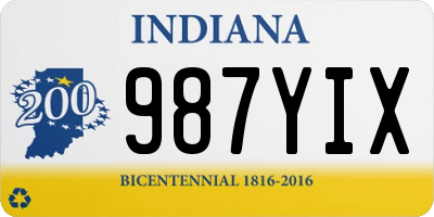 IN license plate 987YIX