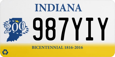 IN license plate 987YIY