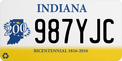 IN license plate 987YJC