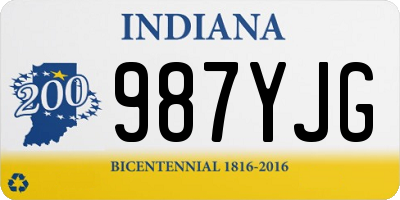 IN license plate 987YJG