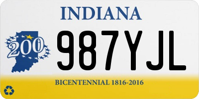 IN license plate 987YJL