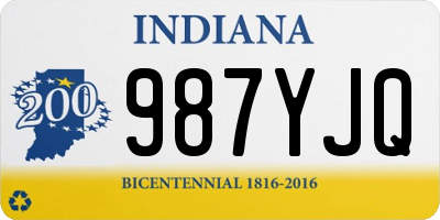 IN license plate 987YJQ