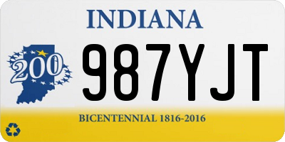 IN license plate 987YJT