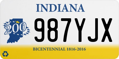 IN license plate 987YJX