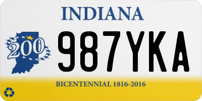 IN license plate 987YKA