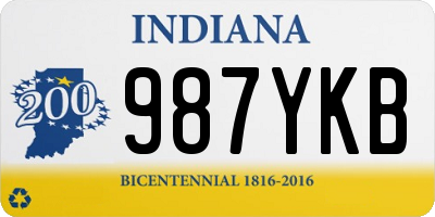 IN license plate 987YKB