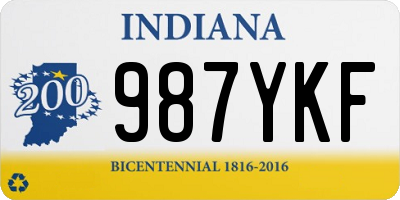 IN license plate 987YKF