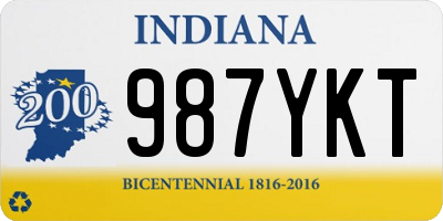 IN license plate 987YKT