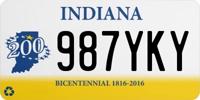 IN license plate 987YKY