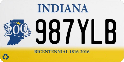 IN license plate 987YLB