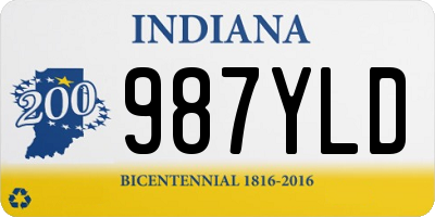 IN license plate 987YLD