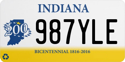 IN license plate 987YLE