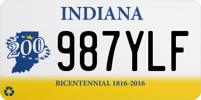 IN license plate 987YLF