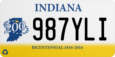 IN license plate 987YLI