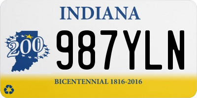 IN license plate 987YLN