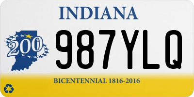 IN license plate 987YLQ